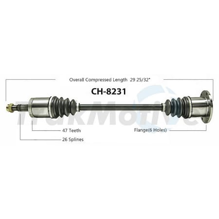 Surtrack Axle Cv Axle Shaft, Ch-8231 CH-8231